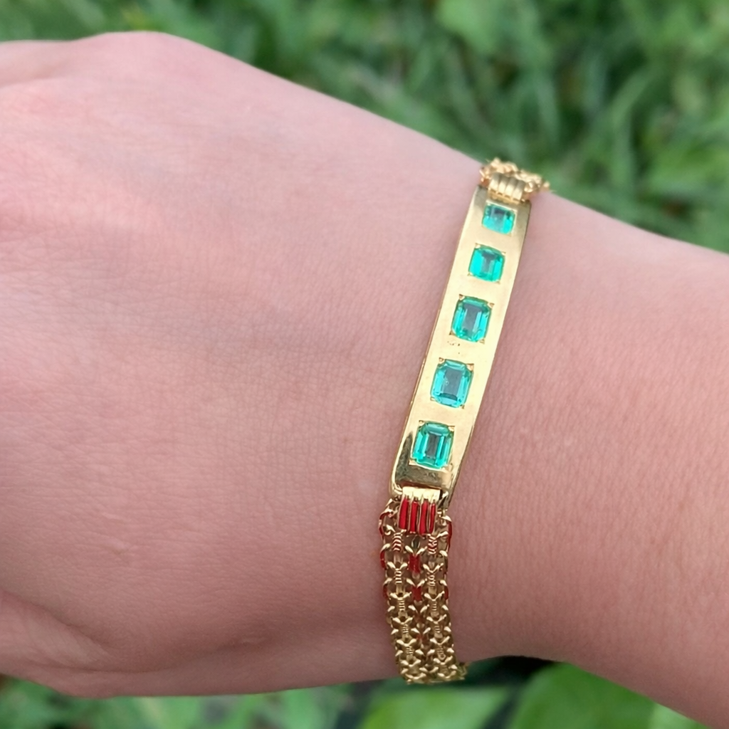 Manilla de Oro con Esmeraldas Colombianas - Image 2