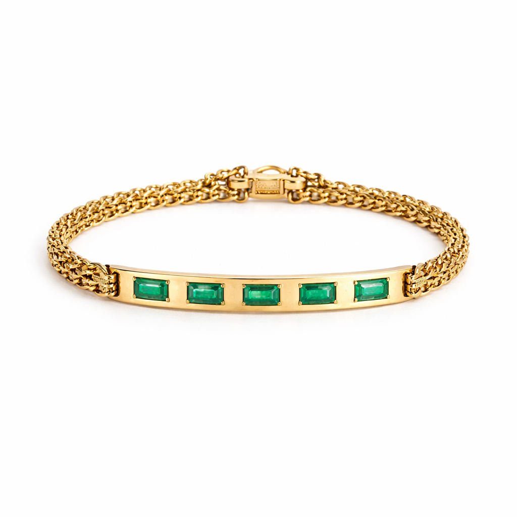 Manilla de Oro con Esmeraldas Colombianas